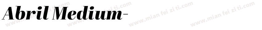 Abril Medium字体转换